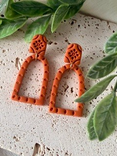 Terracotta zotac oorbellen